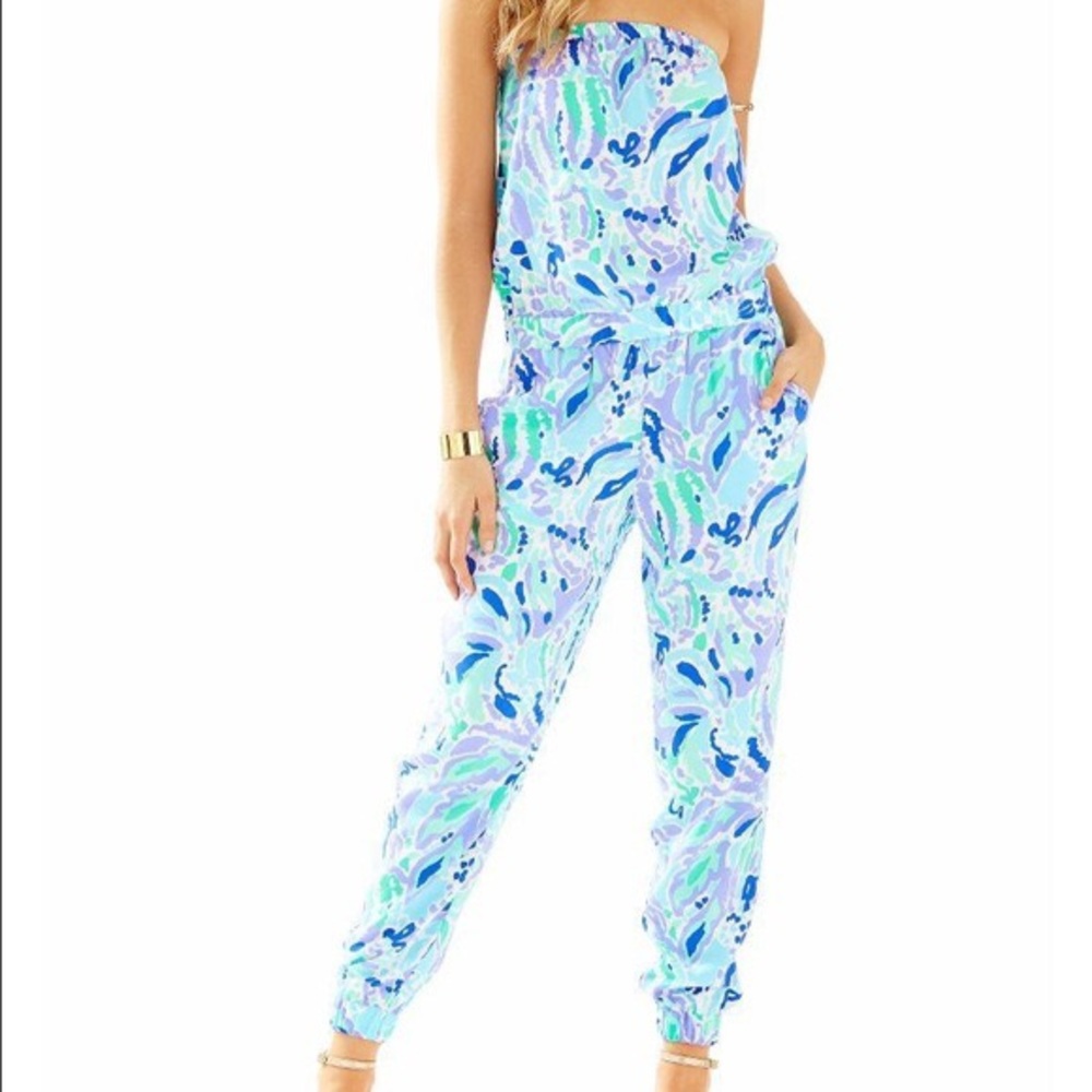 Lily Pulitzer strapless jumpsuit